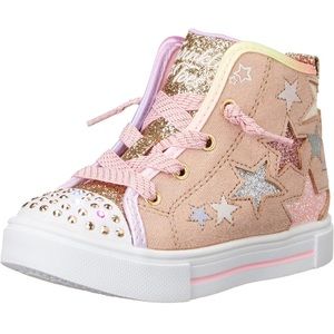 Skechers Unisex-Child Toes Twinkle Sparks-Star Glitz Sneaker sz 6